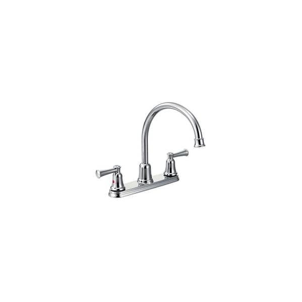 Chrome Two-Handle High Arc Kitchen Faucet